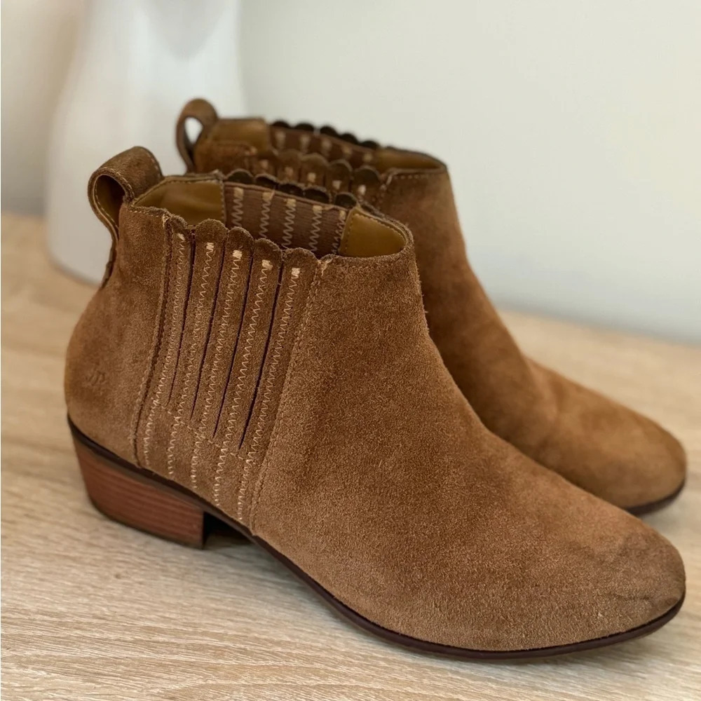 Jack Rogers Liddy Waterproof Suede Block Heel Booties size 7 - Picture 2 of 8